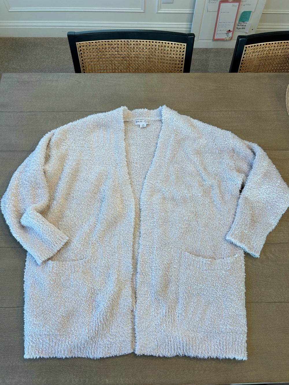 Barefoot Dreams Cream Open-Front Plush Cardigan